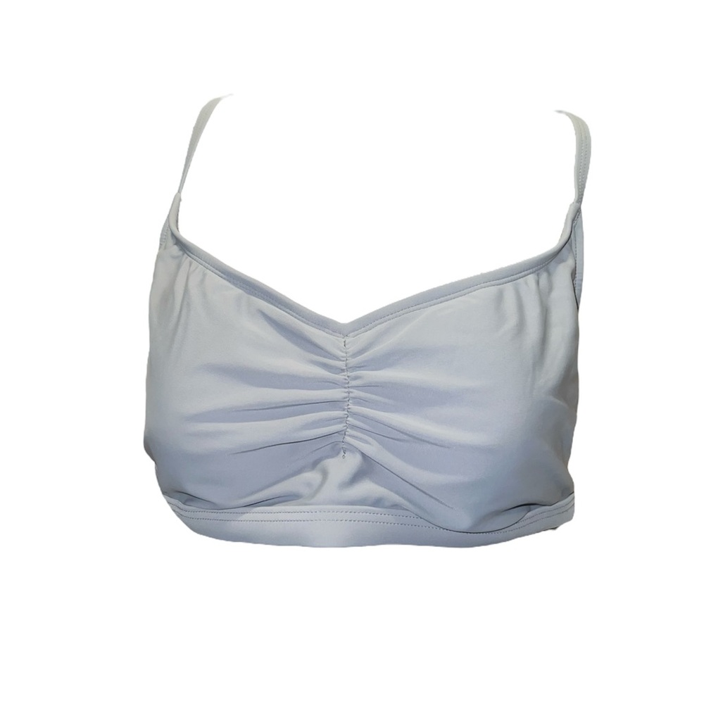 Go gossip grey crisscross bikini top size XL NWT